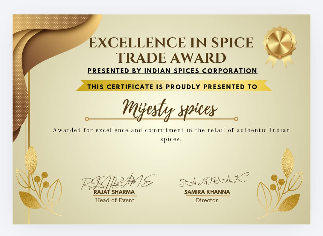 Excellence in Spice Trade Award